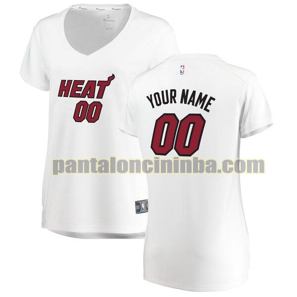 maglia donna basket Custom 0 miami heat bianca 2020