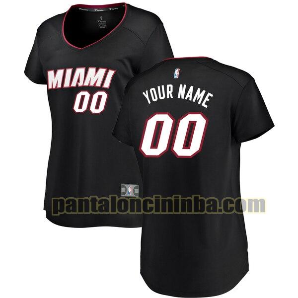 maglia donna basket Custom 0 miami heat nero 2020