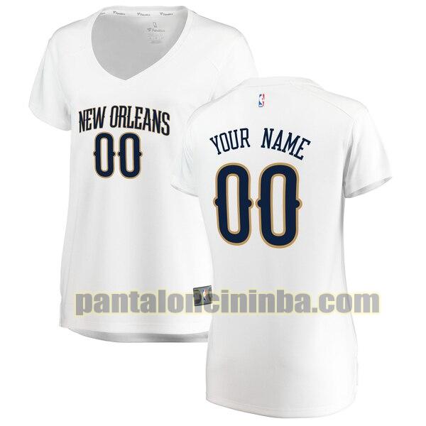 maglia donna basket Custom 0 new orleans pelicans bianca 2020
