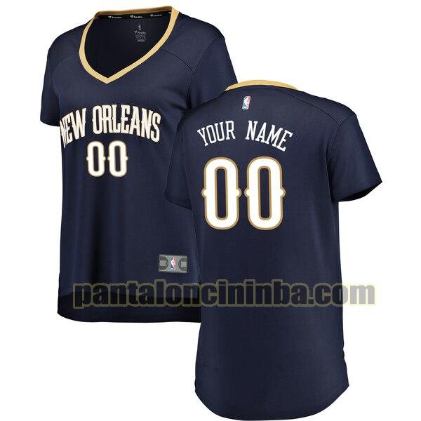 maglia donna basket Custom 0 new orleans pelicans navy 2020