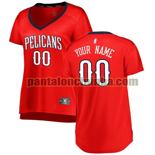 maglia donna basket Custom 0 new orleans pelicans rosso 2020