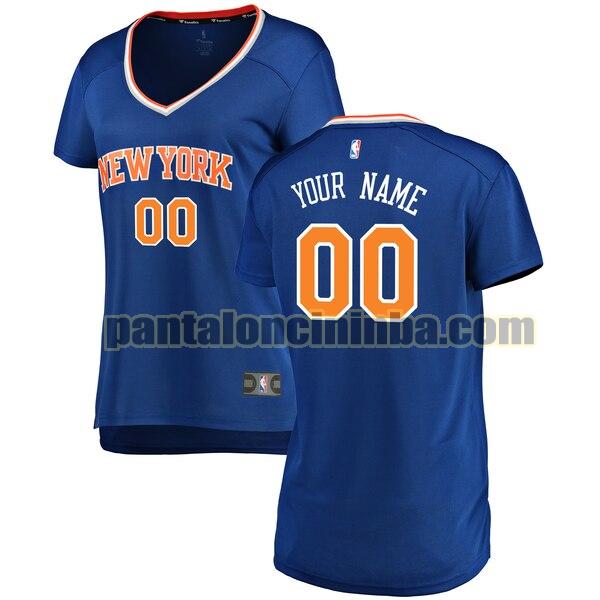 maglia donna basket Custom 0 new york knicks navy 2020