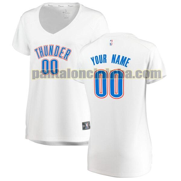 maglia donna basket Custom 0 oklahoma city thunder bianca 2020