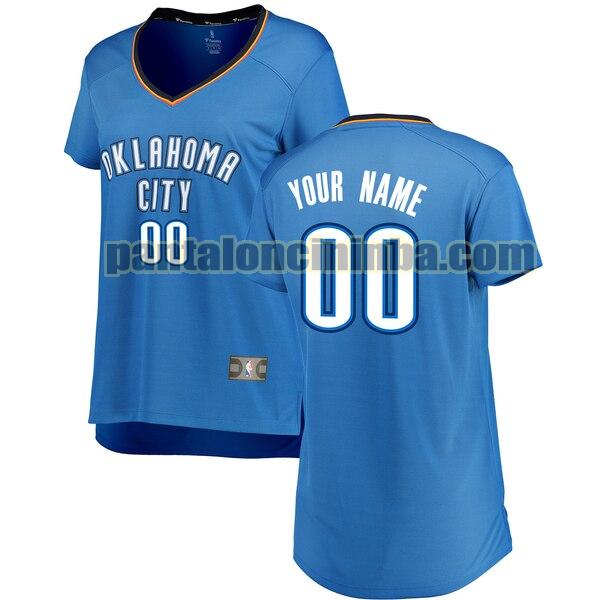 maglia donna basket Custom 0 oklahoma city thunder blu 2020