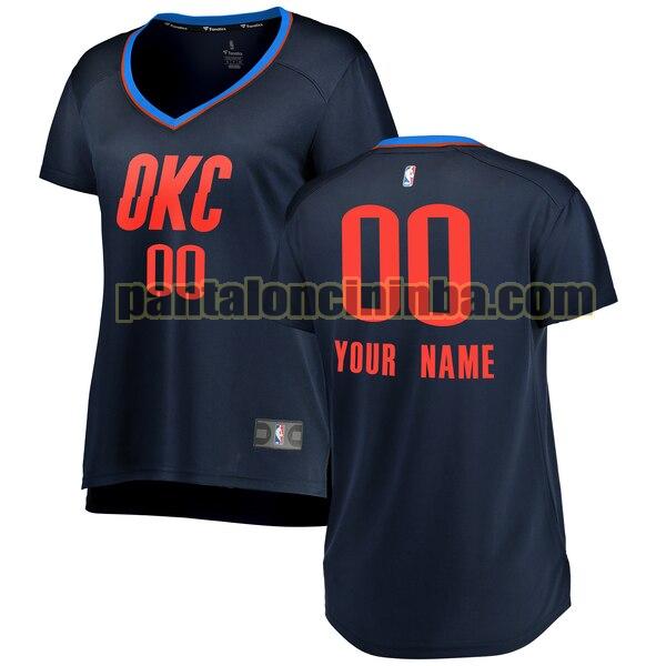 maglia donna basket Custom 0 oklahoma city thunder navy 2020