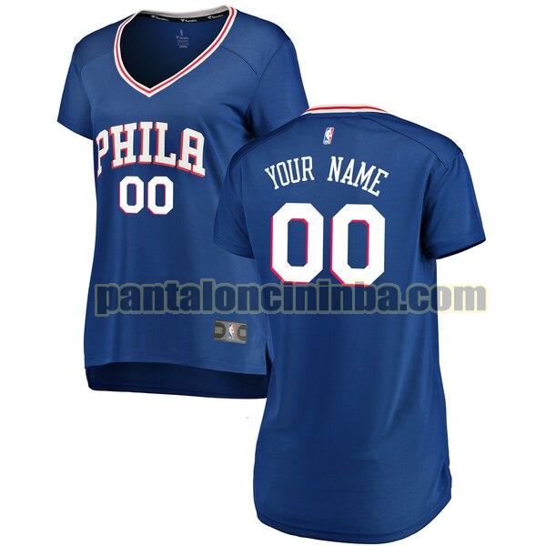 maglia donna basket Custom 0 philadelphia 76ers navy 2020