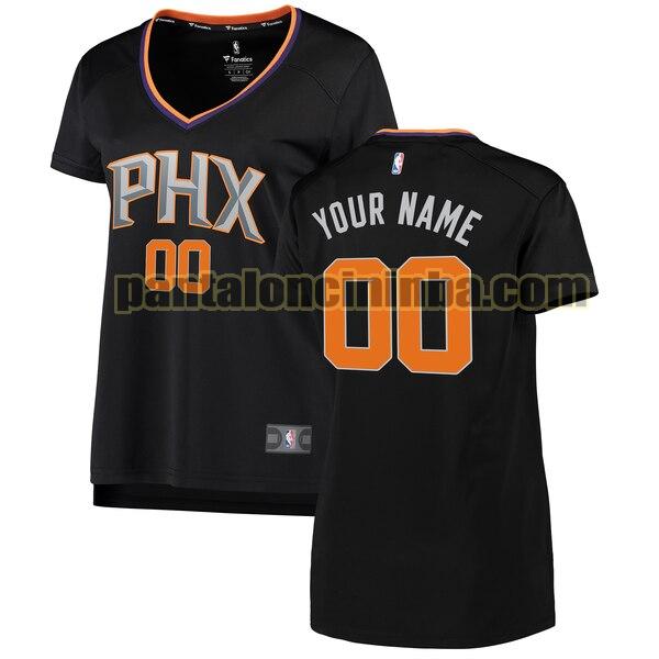 maglia donna basket Custom 0 phoenix suns nero 2020