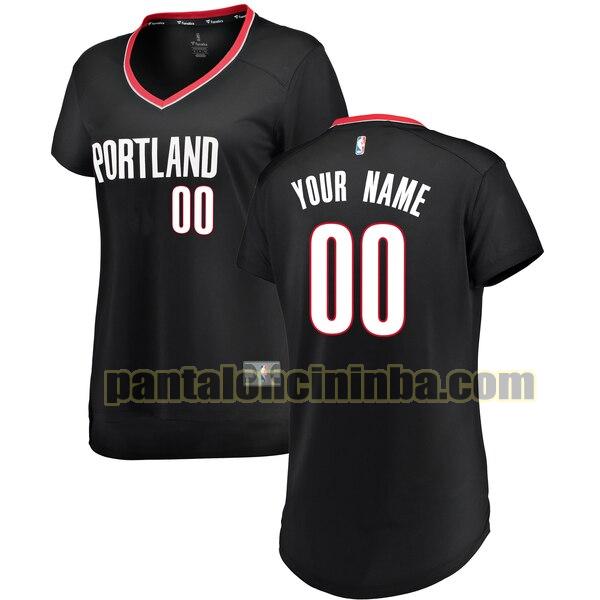 maglia donna basket Custom 0 portland trail blazers nero 2020