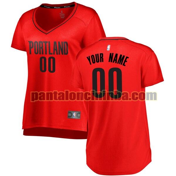 maglia donna basket Custom 0 portland trail blazers rosso 2020