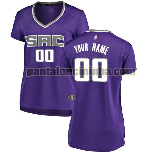 maglia donna basket Custom 0 sacramento kings porpora 2020