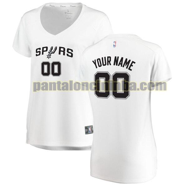 maglia donna basket Custom 0 san antonio spurs bianca 2020