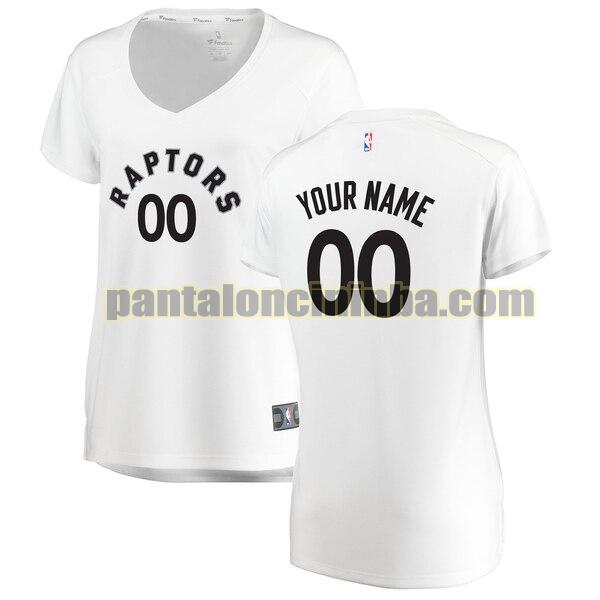 maglia donna basket Custom 0 toronto raptors bianca 2020