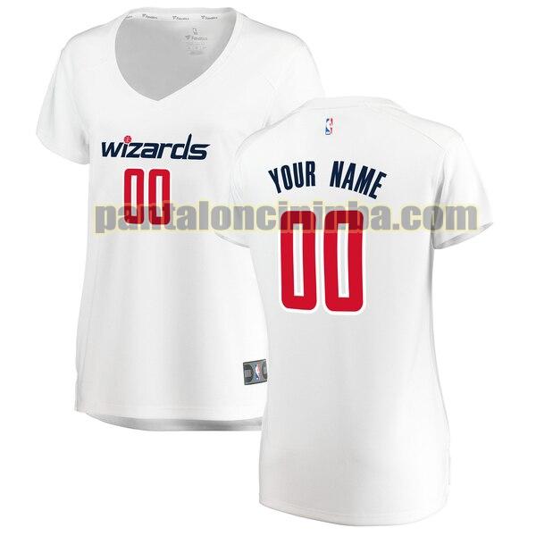 maglia donna basket Custom 0 washington wizards bianca 2020