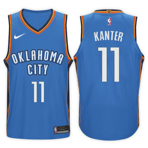 maglia enes kanter 11 2017-2018 oklahoma city thunder blu