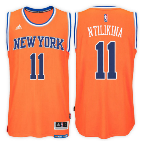 maglia nba frank ntilikina 11 2017 new york knicks arancia