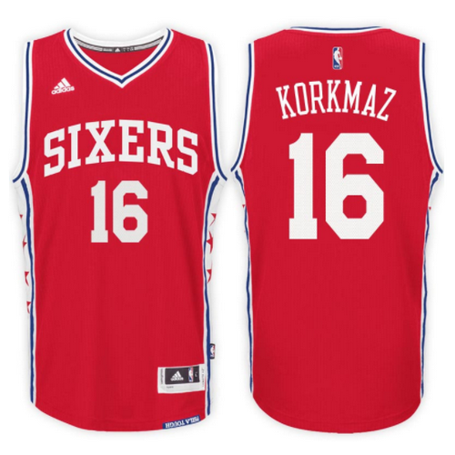 maglia furkan korkmaz 16 2017 philadelphia 76ers rosso