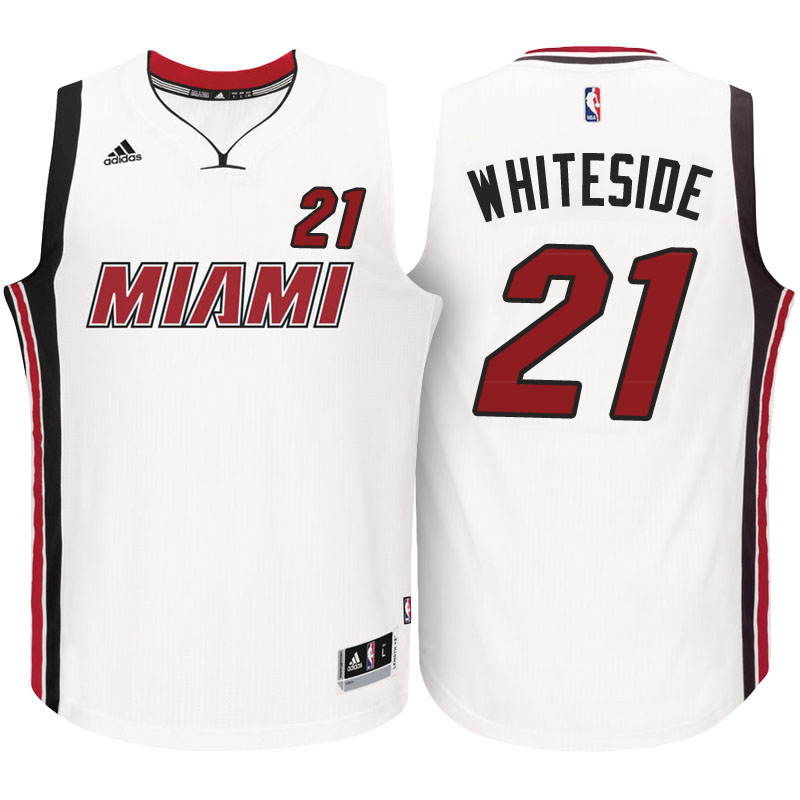 maglia hassan whiteside 21 2016-2017 miami heat bianca