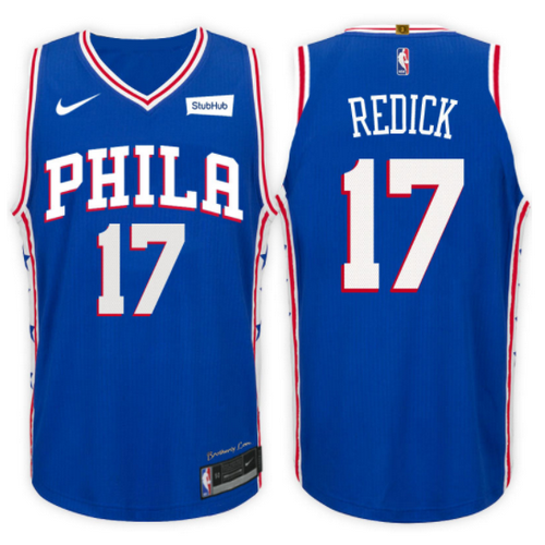 maglia j.j. redick 17 2017-2018 philadelphia 76ers blu