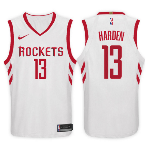 maglia james harden13 2017-2018 houston rockets bianca