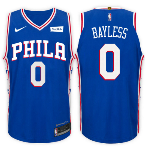 maglia jerryd bayless 0 2017-2018 philadelphia 76ers blu