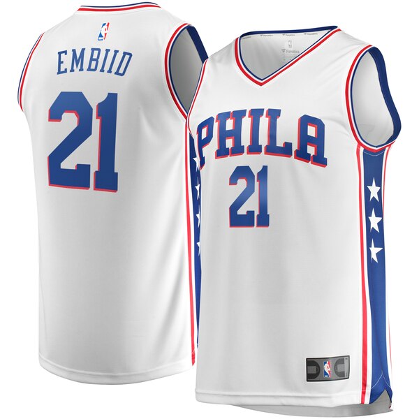 maglia joel embiid 21 2020 philadelphia 76ers bianca