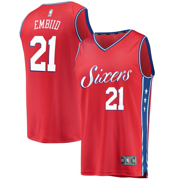 maglia joel embiid 21 2020 philadelphia 76ers rosso