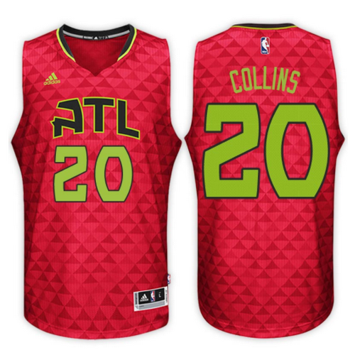 maglia basket john collins 20 2017 atlanta hawks rosso