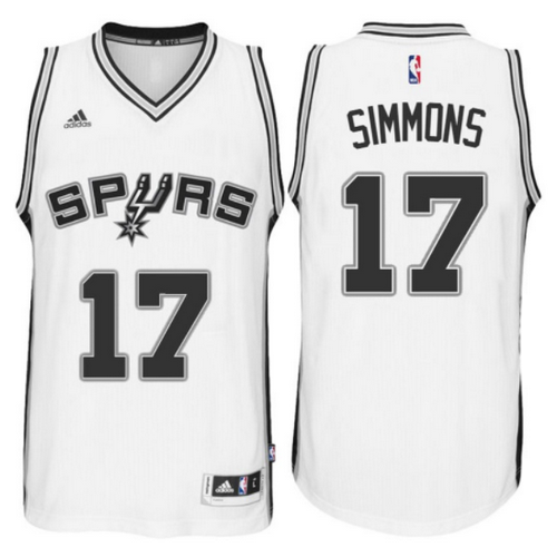 maglia basket jonathon simmons 17 2017 san antonio spurs bianca