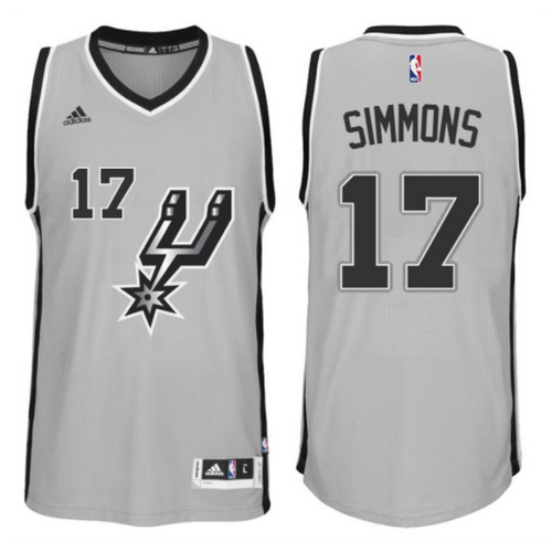 maglia basket jonathon simmons 17 2017 san antonio spurs grigio