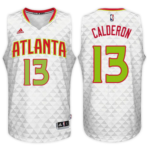 maglia nba jose calderon 13 2017 atlanta hawks bianca