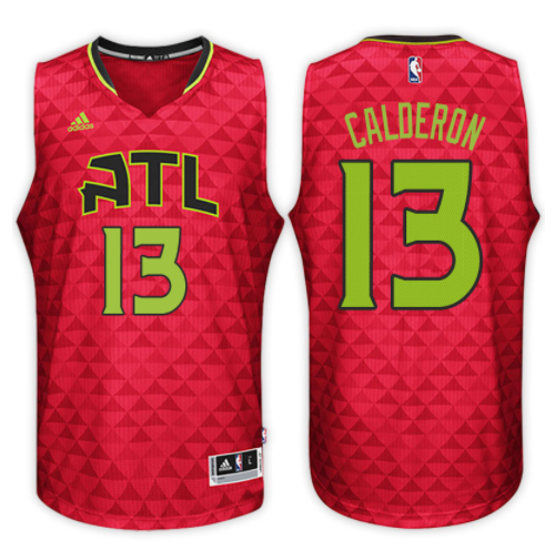 maglia nba jose calderon 13 2017 atlanta hawks rosso