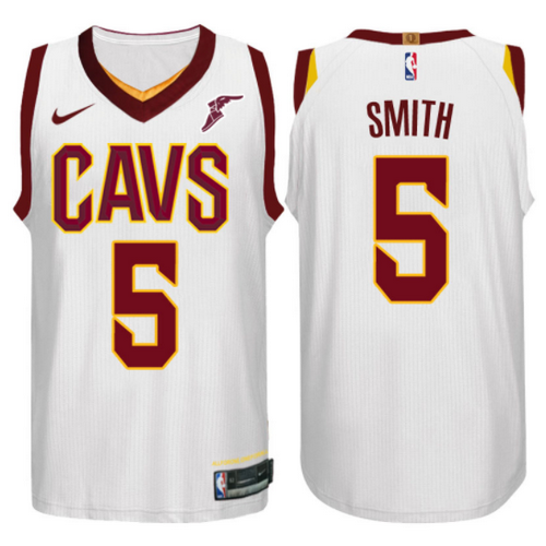 maglia basket jr smith 5 2017-2018 cleveland cavaliers bianca