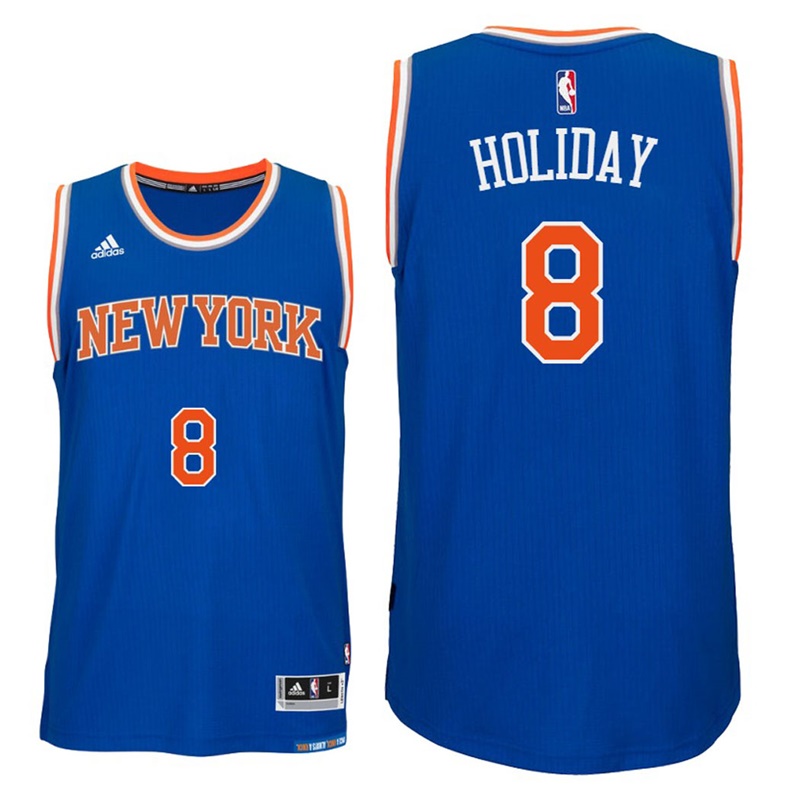 maglia basket justin holiday 8 2017 new york knicks blu