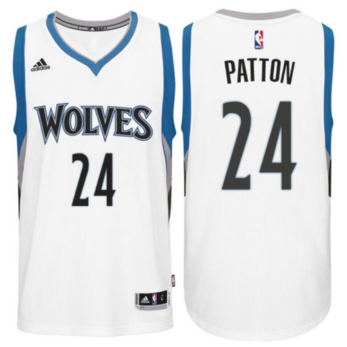 maglia justin patton 24 2017 minnesota timberwolves bianca