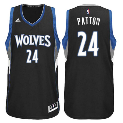 maglia justin patton 24 2017 minnesota timberwolves nero