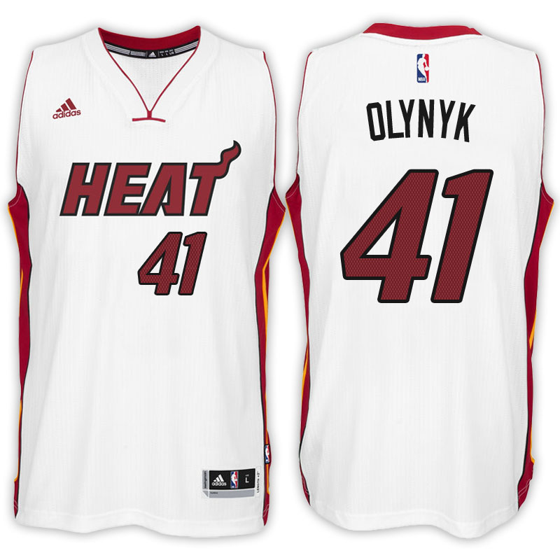 maglia kelly olynyk 41 2016-2017 miami heat bianca