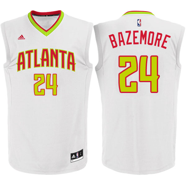 maglia kent bazemore 24 atlanta hawks 2017 bianca