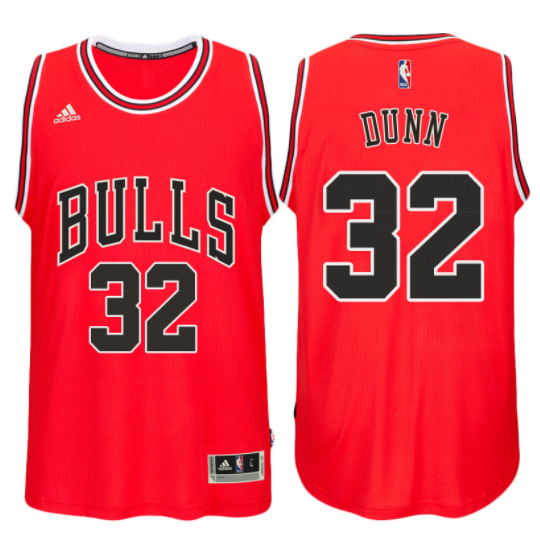 maglia kris dunn 32 2017 chicago bulls rosso