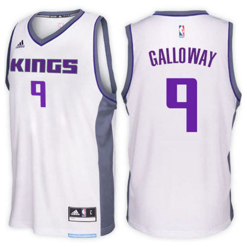 maglia langston galloway 9 2017 sacramento kings bianca