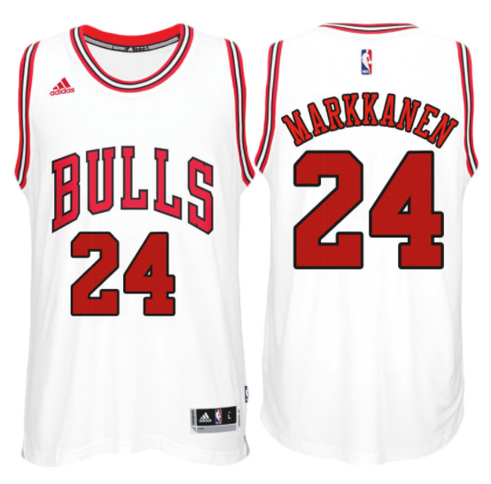 maglia lauri markkanen 24 chicago bulls rev30 bianca