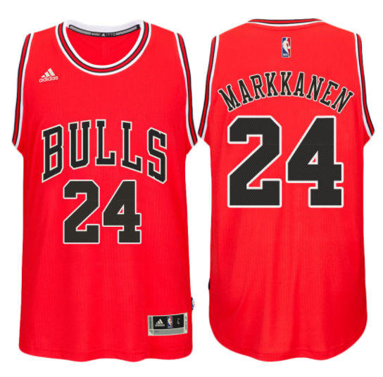 maglia lauri markkanen 24 2017 chicago bulls rosso