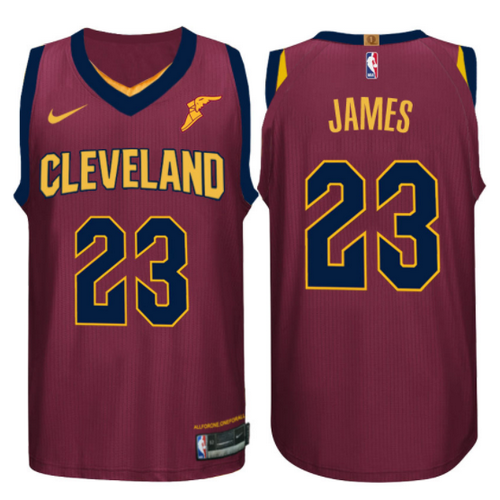 maglia basket lebron james 23 2017-2018 cleveland cavaliers rosso