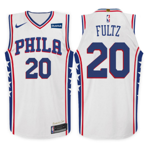 maglia markelle fultz 20 2017-2018 philadelphia 76ers bianca