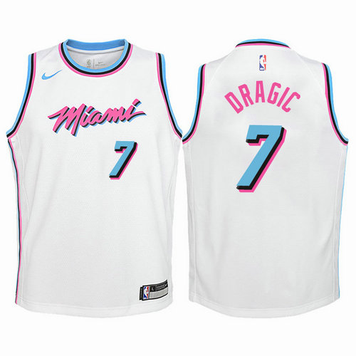 maglia miami heat bambino goran dragic 7 2018 bianca