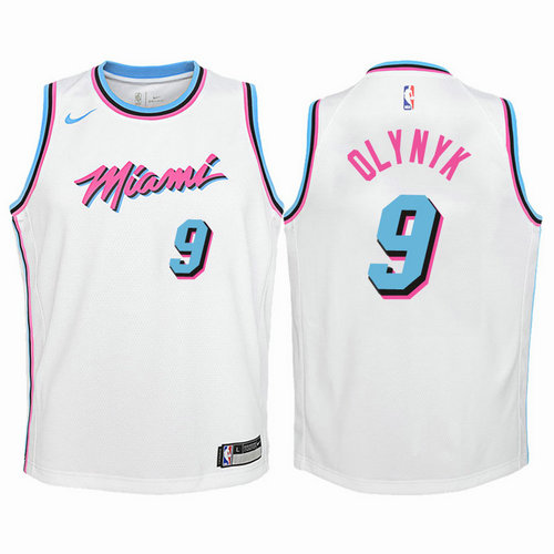 maglia miami heat bambino kelly olynyk 9 2018 bianca