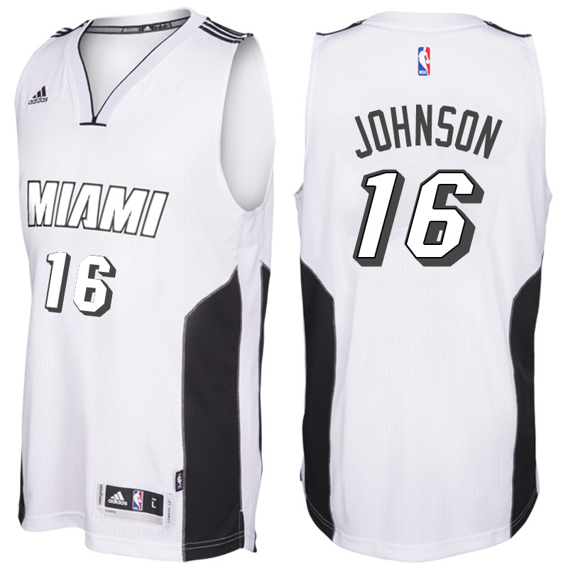 maglia miami heat con james johnson 16 bianca