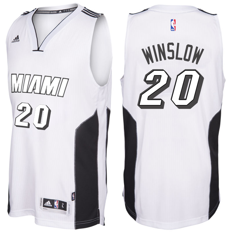 maglia miami heat con justise winslow 20 bianca