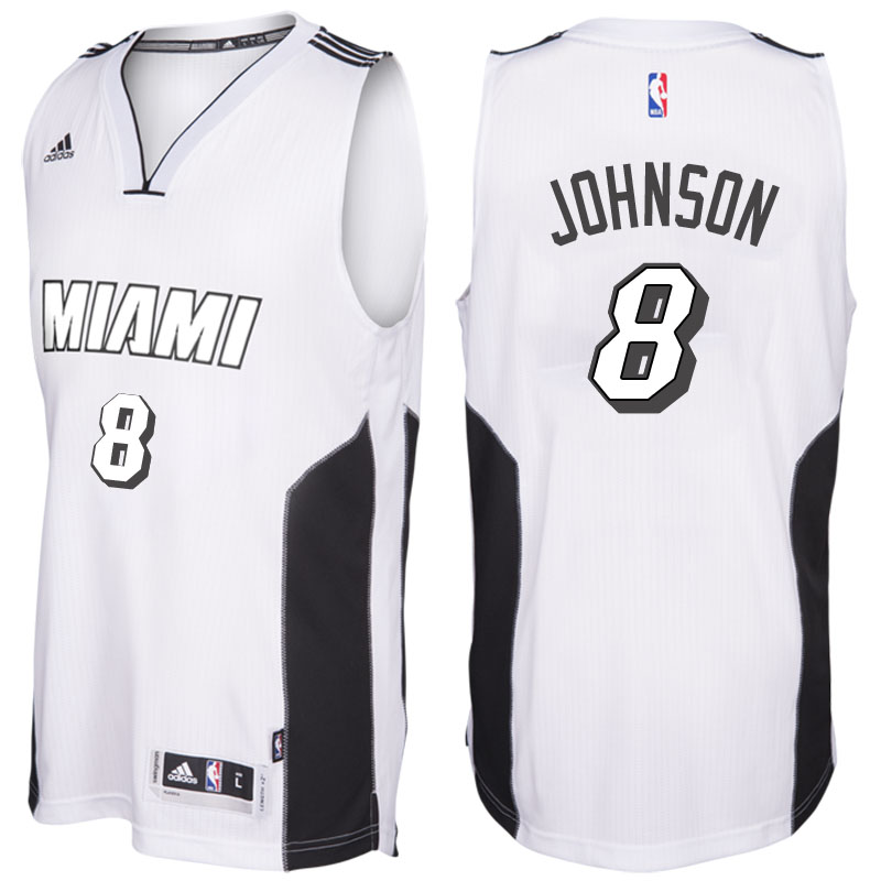 maglia miami heat con tyler johnson 8 bianca