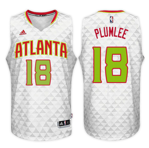 maglia nba miles plumlee 18 2017 atlanta hawks bianca