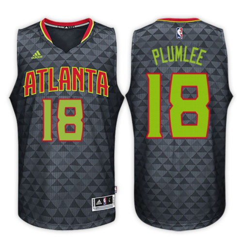 maglia nba miles plumlee 18 2017 atlanta hawks nero